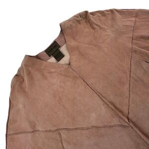 Brandon Thomas Women's L Poncho Pink Suede‎ Leather V-Neck Western Vintage